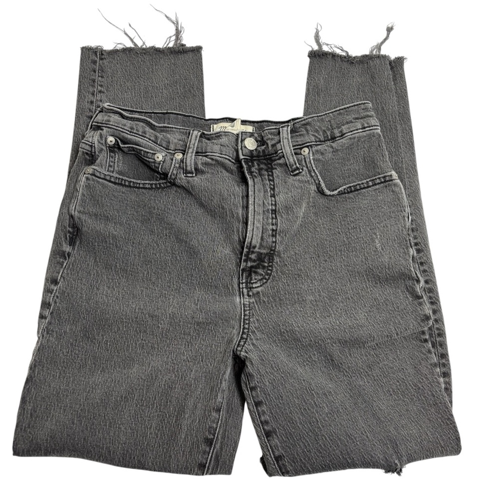 Madewell black washed vintage distressed jeans
